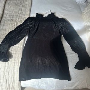 Zara black velvet dress size S